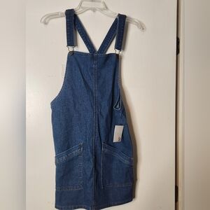 SO Blue Denim Overall Dress